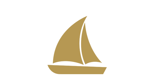 Segelschiff Symbol in Gold