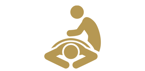 Massage Symbol in Gold